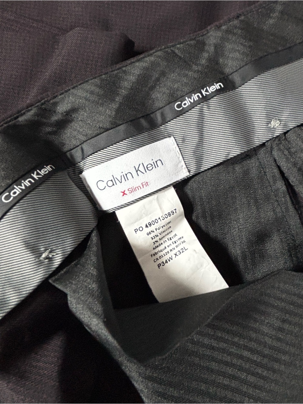 Calvin Klein Slim Fit Dress Pants - Black